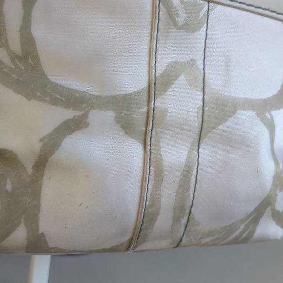 Coach Signature Logo Pubric & Leather Shoulder Bag/Purse - Picture 7 of 17